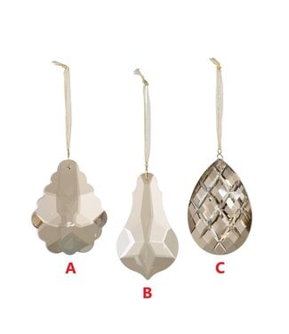 Faceted Crystal Gem Ornament - Sold Individually