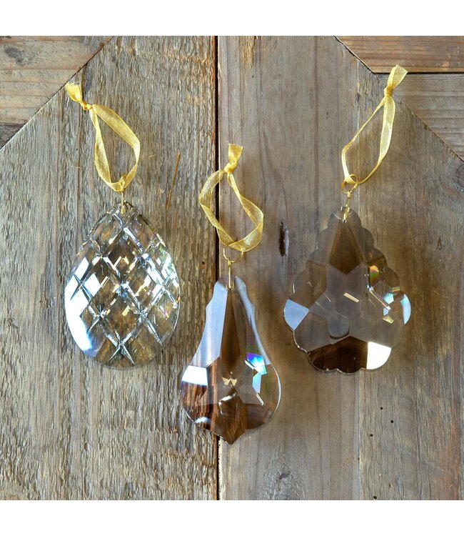 Faceted Crystal Gem Ornament - Sold Individually
