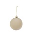 4.75" Taupe Flocked Ornament