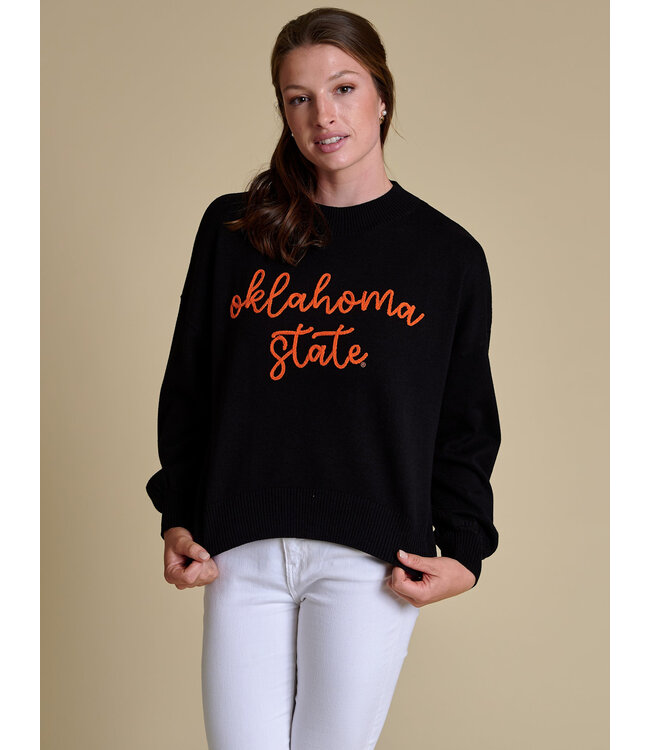 The Embroidered Mock Neck Sweater