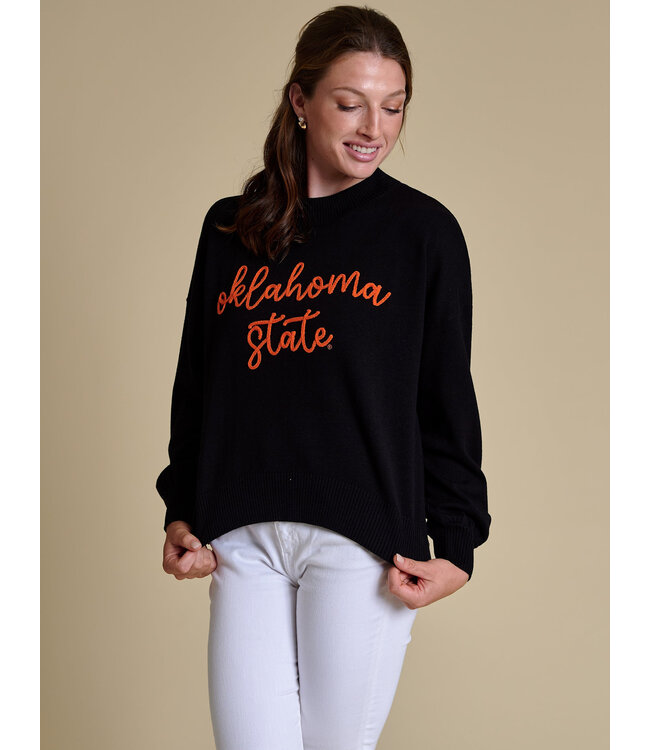 The Embroidered Mock Neck Sweater