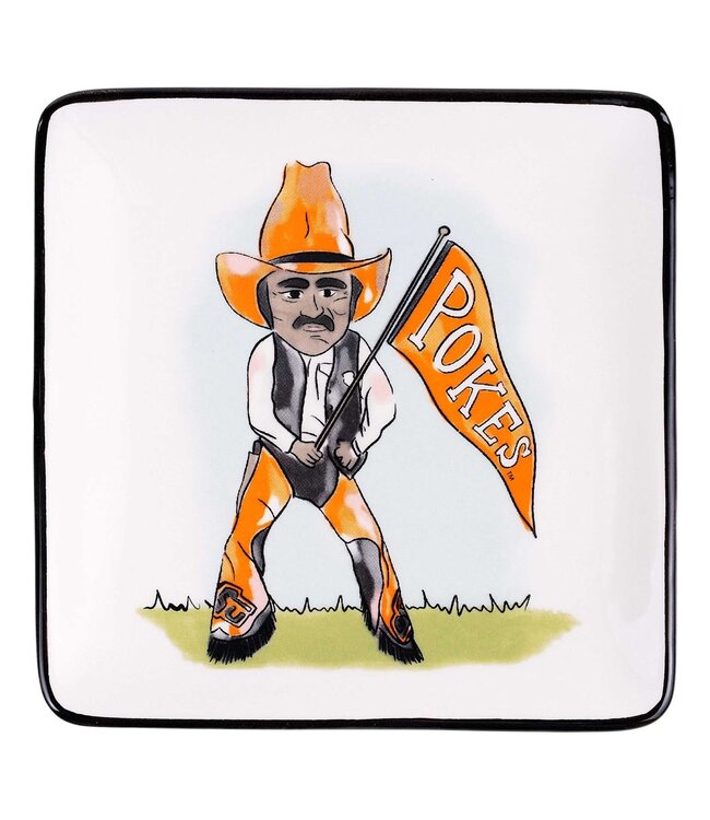 Oklahoma State Pistol Pete Trinket Tray