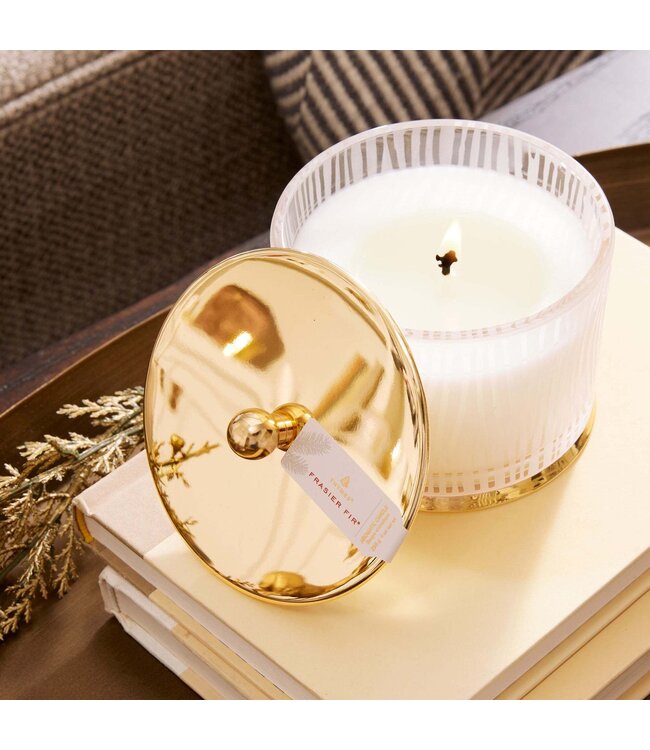 Frasier Fir Medium Poured Candle, Frosted Wood Grain