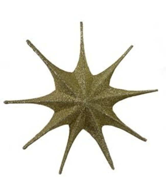 25.5 " Folding 9 Point Star Christmas Ornament, Gold