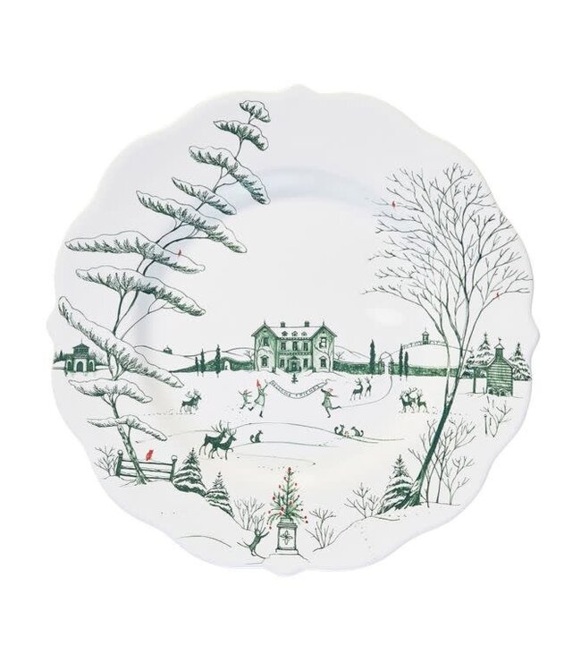 JULISKA Country Estate Winter Frolic Dinner Plate - Evergreen