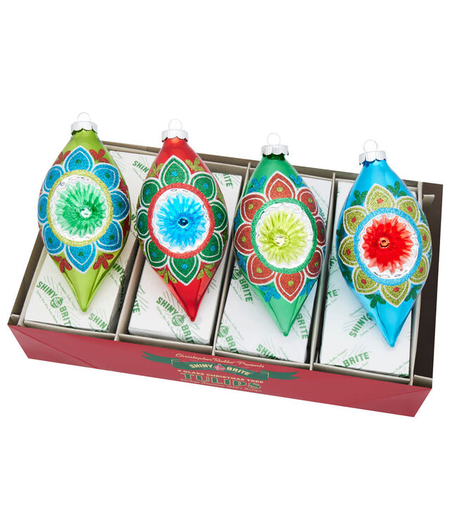 Holiday Splendor 4 Count 7" Reflector  Tulips