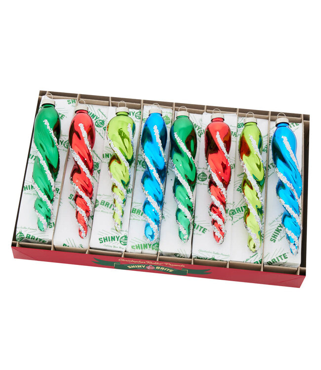 Holiday Splendor 8 Count 6" Glass Icicles