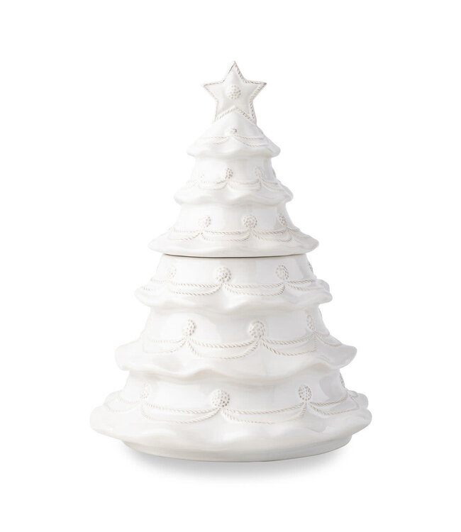 JULISKA Berry & Thread Whitewash Christmas Tree Cookie Jar