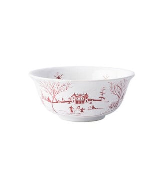 JULISKA Country Estate Winter Frolic Cereal/Ice Cream Bowl Ruby