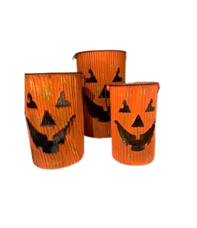 Orange Pumpkin Lantern Bucket