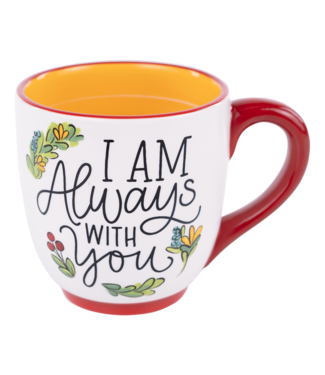 I Am Always With You Red Bird Wreath Mug
