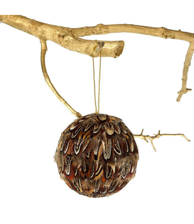 Natural Pheasant Feather Ornament