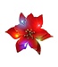 Light Up Christmas Red Poinsettia Hair Clip