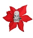 Light Up Christmas Red Poinsettia Hair Clip
