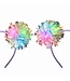 Light Up Crinkle Tinsel Fluffy Pom Pom Headband