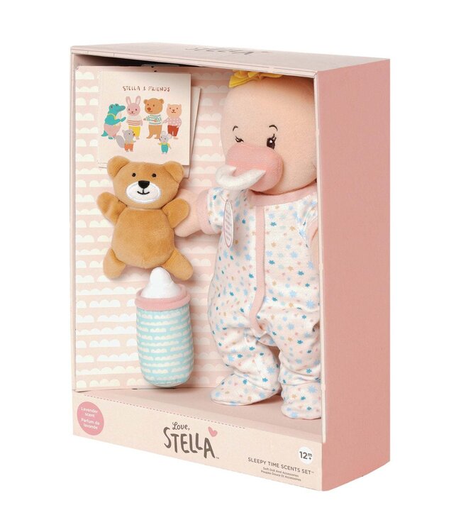 Love, Stella Sleepy Time Set Peach Doll with Blonde Tuft Set