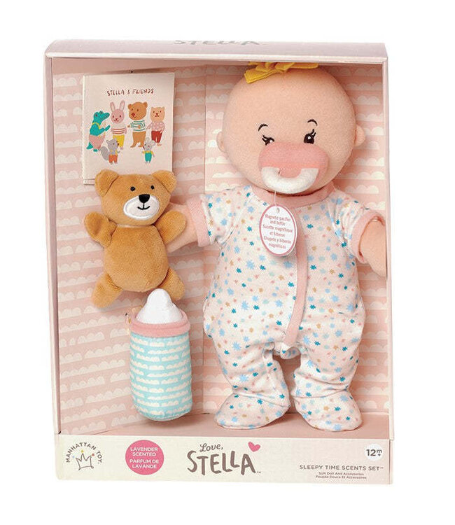 Love, Stella Sleepy Time Set Peach Doll with Blonde Tuft Set
