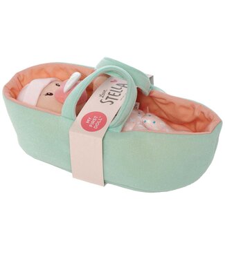 Love, Stella My First Doll Peach & Bassinet Set