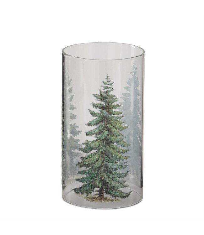 7.75 Inch Clear Glass Christmas Tree Candle Slip Cover