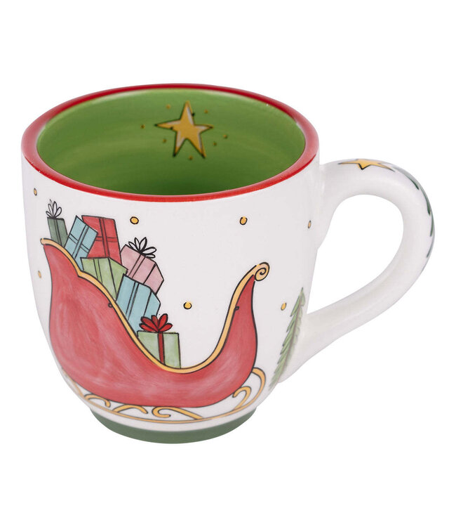 Santa Sleigh Scene Mug