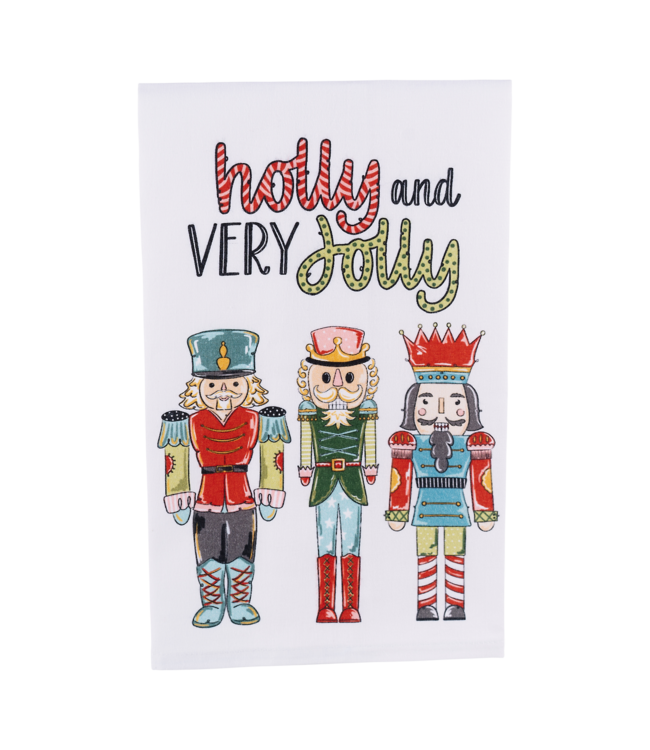 Holly Jolly Nutcracker Tea Towel
