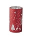 7.75 Inch Glass Laser Engraved Winter Scene Candle Slip Cover