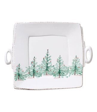 VIETRI Lastra Holiday Handled Square Platter VIETRI Lastra Holiday Handled Square Platter
