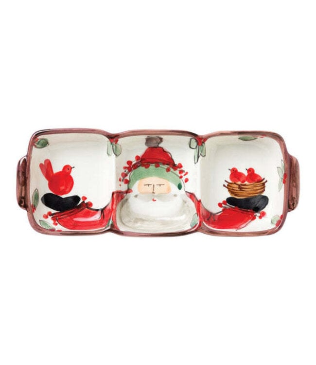 VIETRI Old St. Nick Three-Part Server