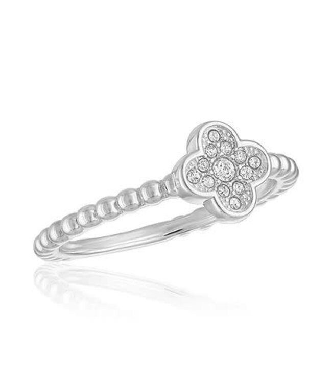CZ Clover Stack Ring