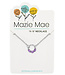 Silver Half CZ Half Tanzanite Open Circle Mazie Mae Necklace