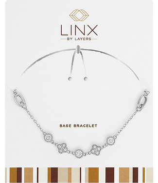Silver Clover & CZ LINX Base Bracelet