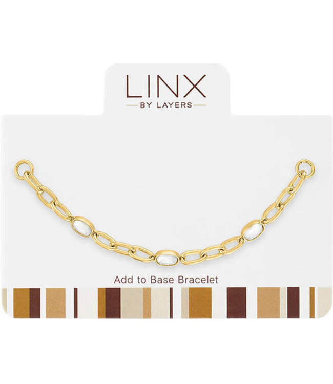 Gold White Opal Oval LINX Add-On