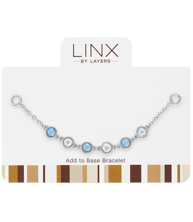 Silver Multi CZ & Air Blue Opal LINX Add-on