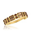 Stacked Light Colorado Topaz Gold Layers Rings