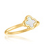 Iridescent Clover Gold Layers Ring