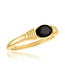Wire Wrapped Black Diamond Gold Layers Ring