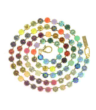 TOVA Vanessa Necklace Rainbow Ombre Antique Gold