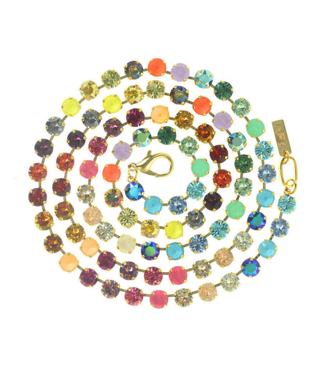 TOVA Vanessa Necklace Rainbow Ombre Antique Gold