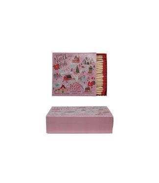 Safety Matches in Matchbox With North Pole Scene