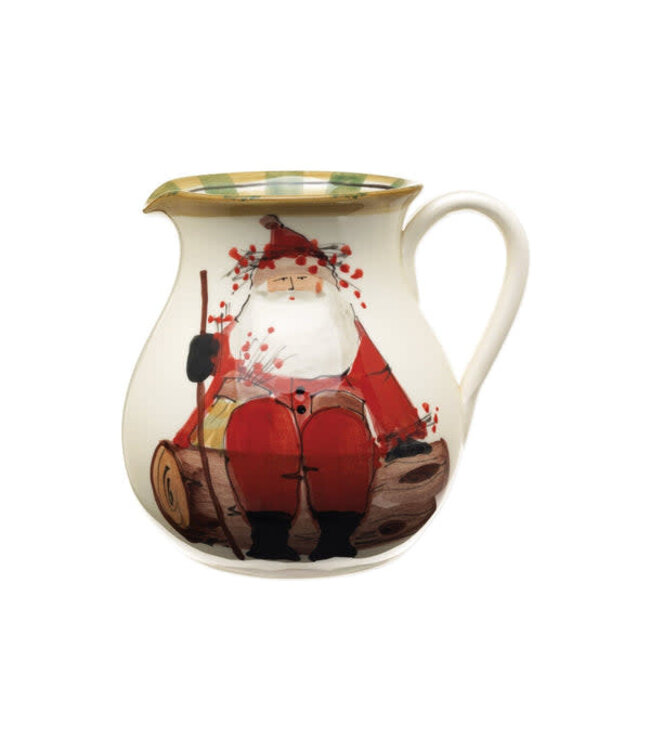 VIETRI Old St. Nick Round Body Pitcher