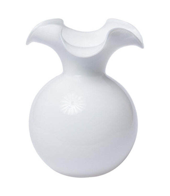 VIETRI Hibiscus Glass Large Fluted Vase