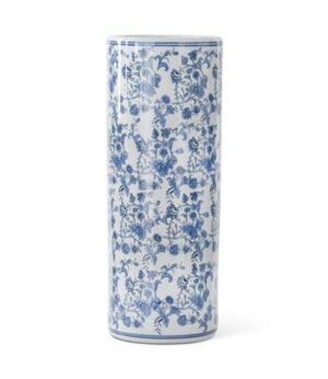 Blue & White Chinoiserie Cylinder Vase - Sold Individually