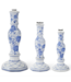 Blue & White Chinoiserie Taper Candleholders - Sold Individually