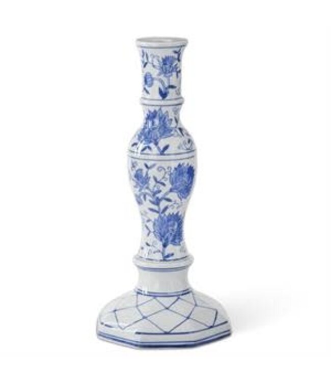 Blue & White Chinoiserie Taper Candleholders - Sold Individually