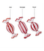 Red & White Glass Candy Ornaments - Sold Individually