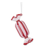 Red & White Glass Candy Ornaments - Sold Individually