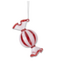 Red & White Glass Candy Ornaments - Sold Individually