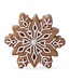5 Inch Resin Gingerbread Snowflakes w/White Icing Outline - Sold Individually