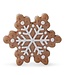 5 Inch Resin Gingerbread Snowflakes w/White Icing Outline - Sold Individually