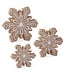 Resin Gingerbread Snowflakes w/White Icing Outline - Sold Individually